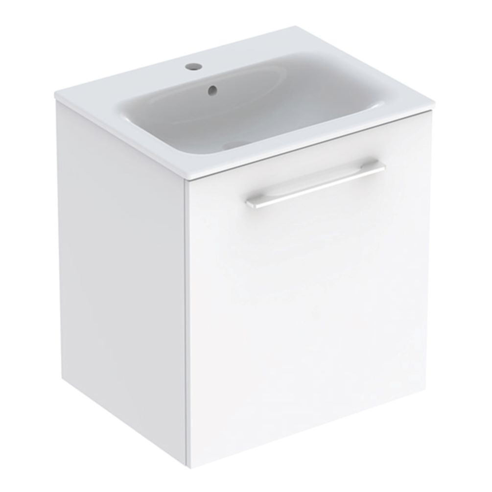 Cut Out Image of Geberit Selnova 600mm White Slim Basin and Vanity Unit